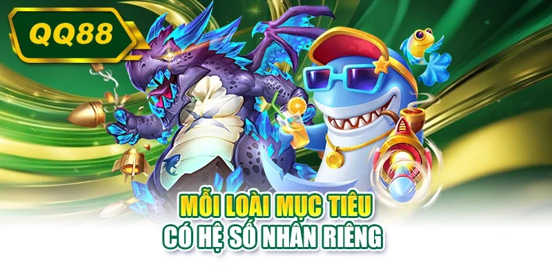 Mỗi loài mục tiêu có hệ số nhân riêng 